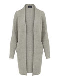 Pieces LONG LAINE CARDIGAN, Medium Grey Melange, highres - 17105925_MediumGreyMelange_001.jpg