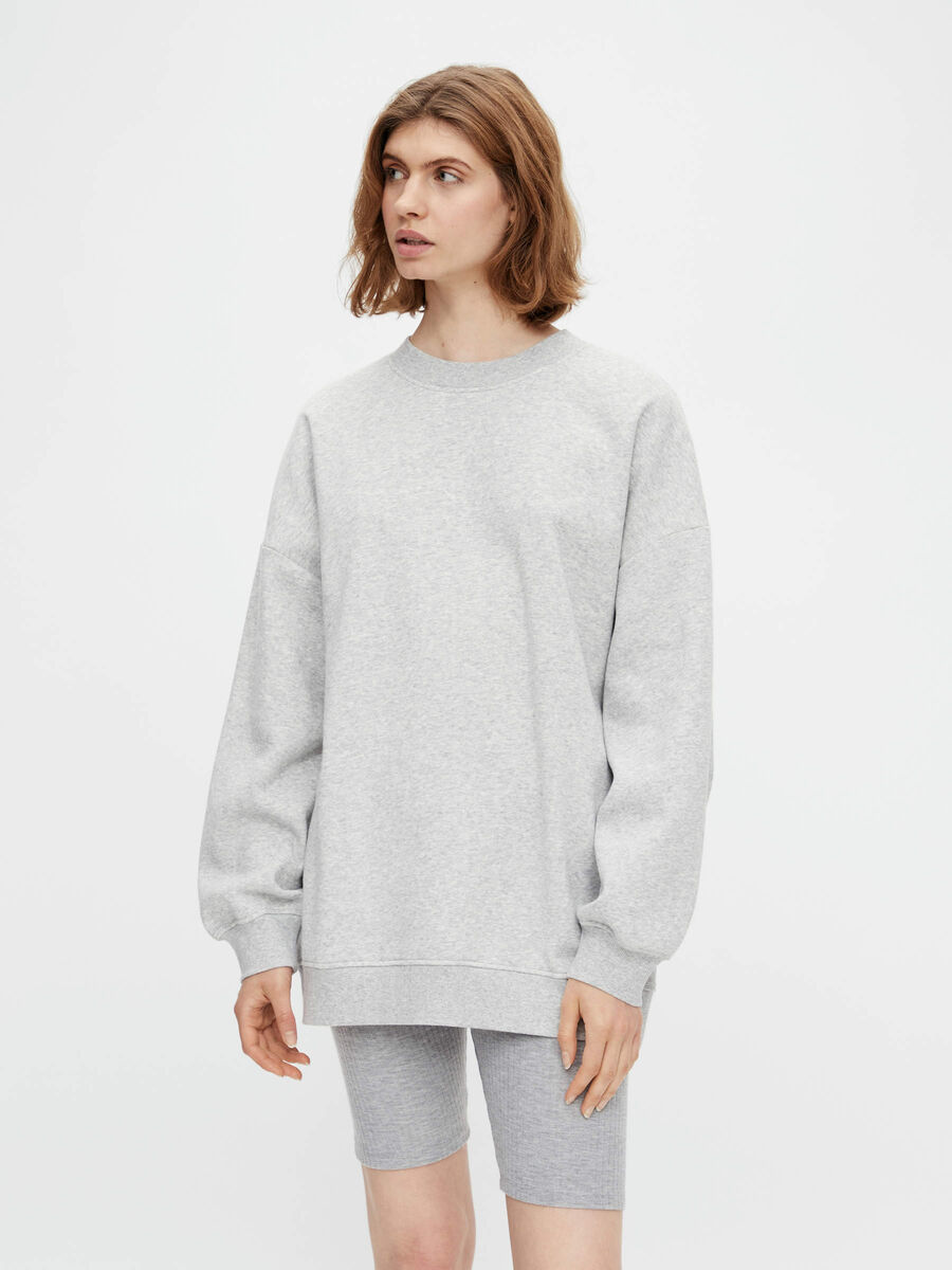 Pieces PCCHILLI SWEATSHIRT, Light Grey Melange, highres - 17117552_LightGreyMelange_887316_003.jpg