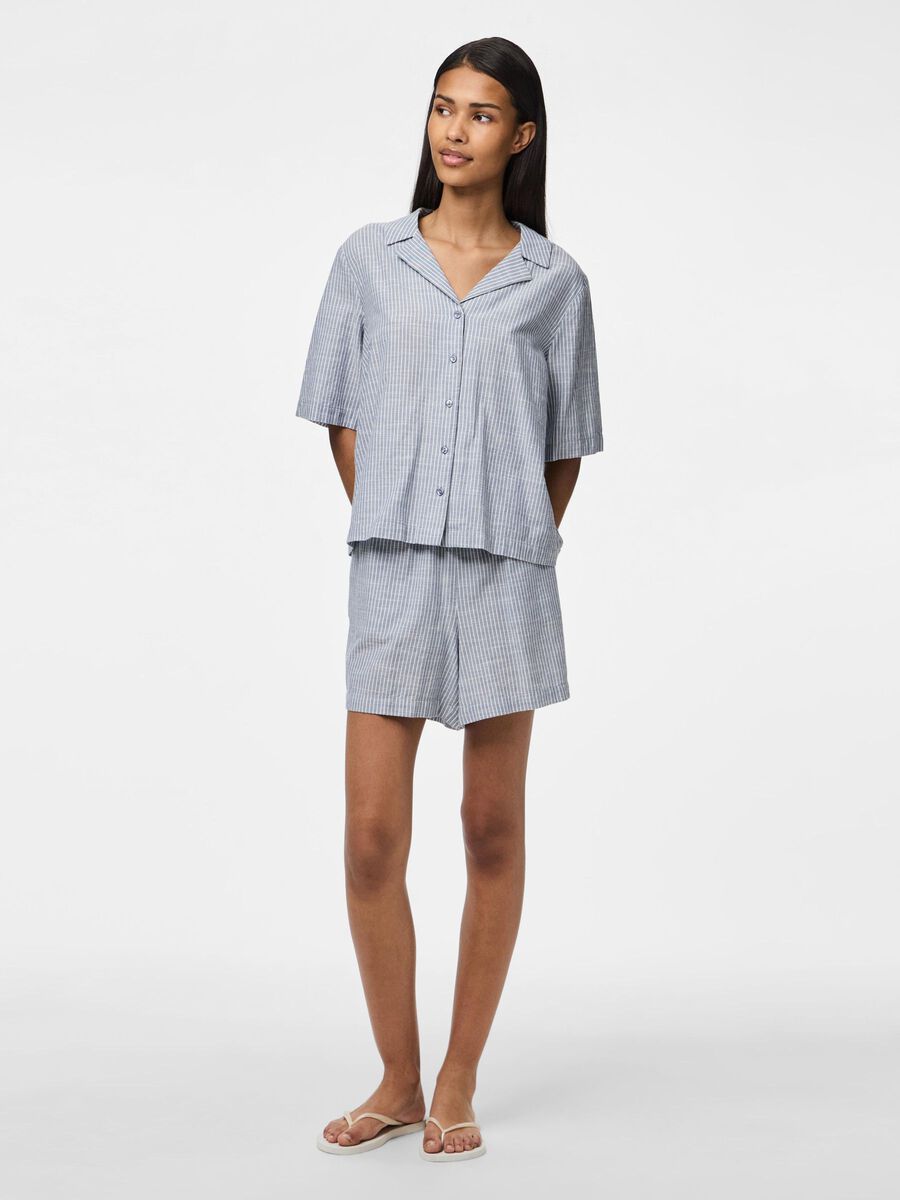 Pieces PCAPIA HW LINEN-BLEND SHORTS, Coronet Blue, highres - 17155307_CoronetBlue_1161539_007.jpg