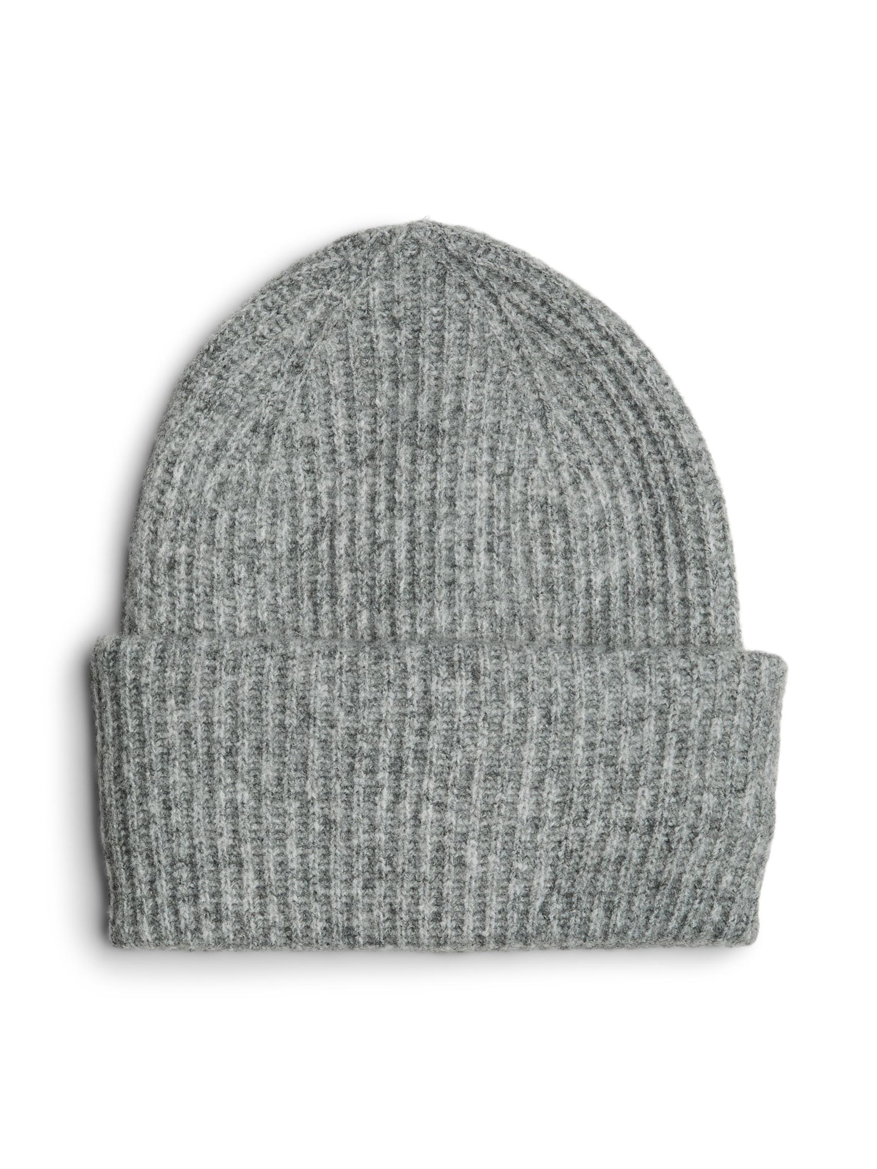 CZAPKA BEANIE | Grey | PIECES® Polska