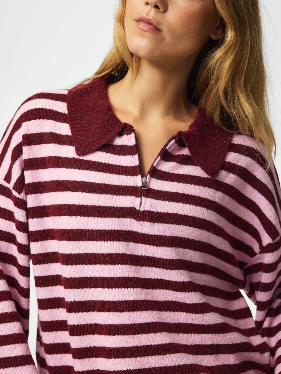 Pccharlot loose collar  jumper, colour: tawny port,, creative