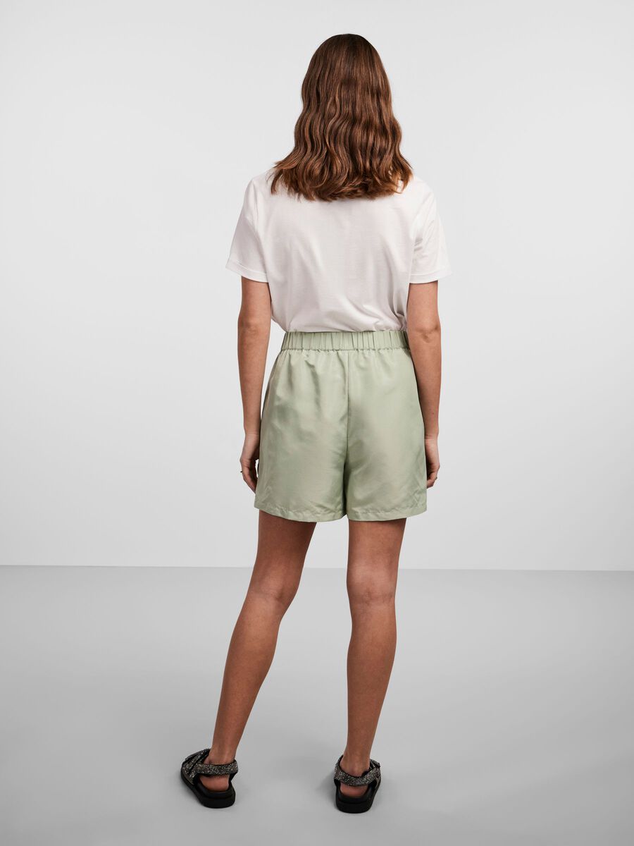 Pieces PCALINA HIGH-WAIST SHORT, Desert Sage, highres - 17144246_DesertSage_004.jpg