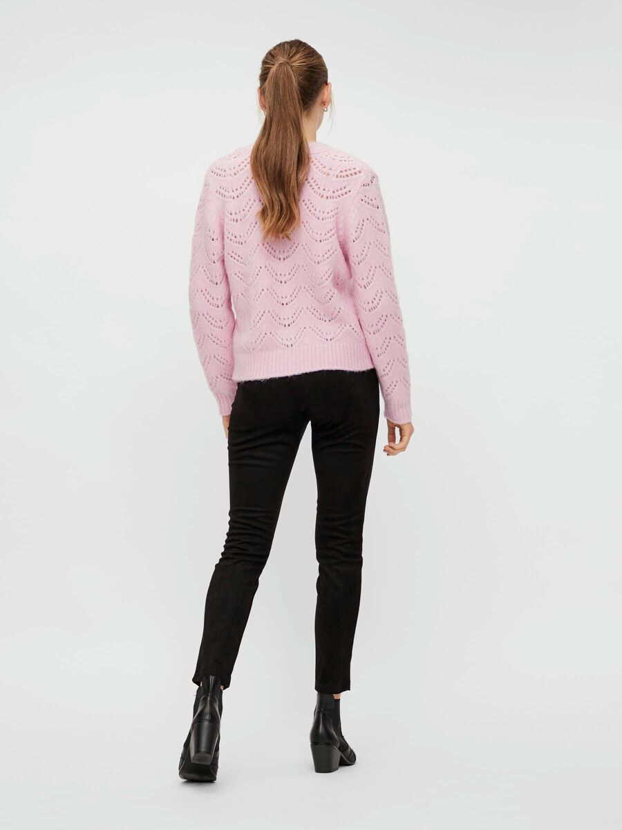 Pieces MØNSTRET STRIKKET CARDIGAN, Pastel Lavender, highres - 17106370_PastelLavender_800167_004.jpg