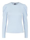 Pieces PUFFSKULDER LANGERMET TOPP, Cashmere Blue, highres - 17109054_CashmereBlue_001.jpg