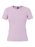Product image thumbnail - PCMAY RIBBED T-SHIRT, Winsome Orchid | 1