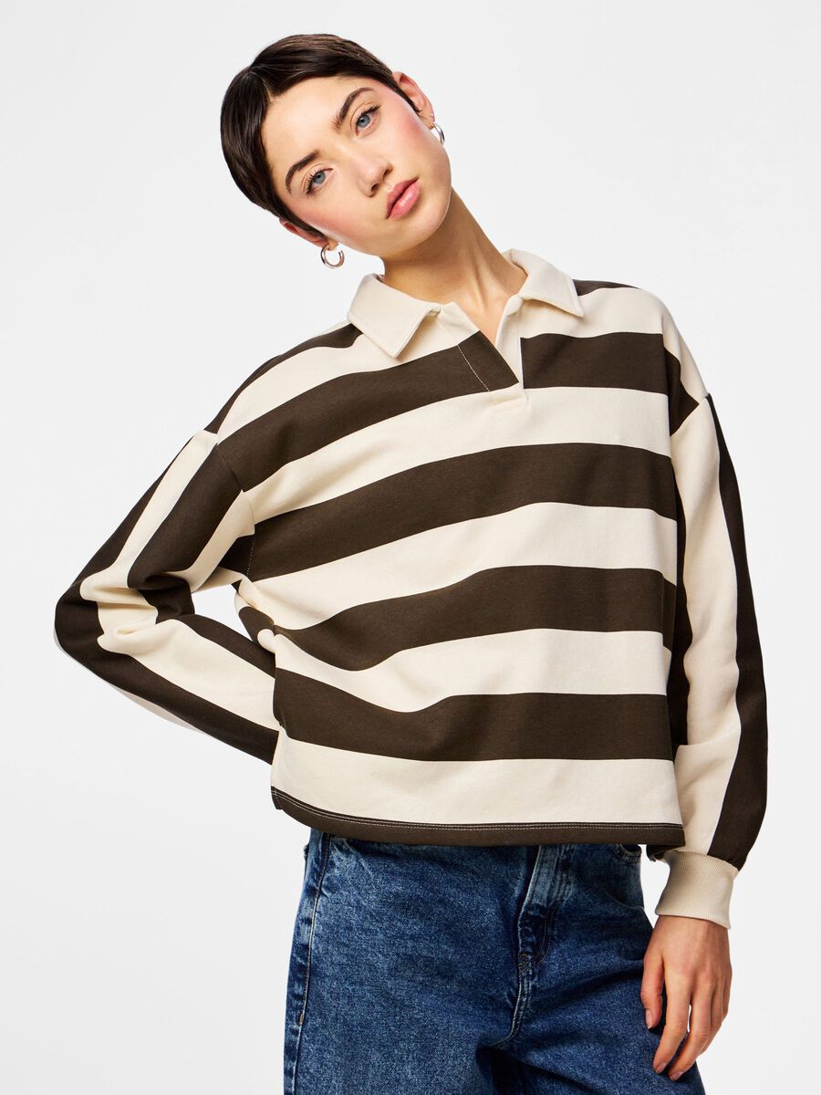 Product carousel image - PCFILUCCA L&Oslash;S POLO SWEATSHIRT, Delicioso | 1