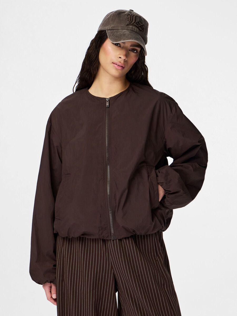 Carousel image - PCMILLY BOMBER JACKET, Black Coffee | 1