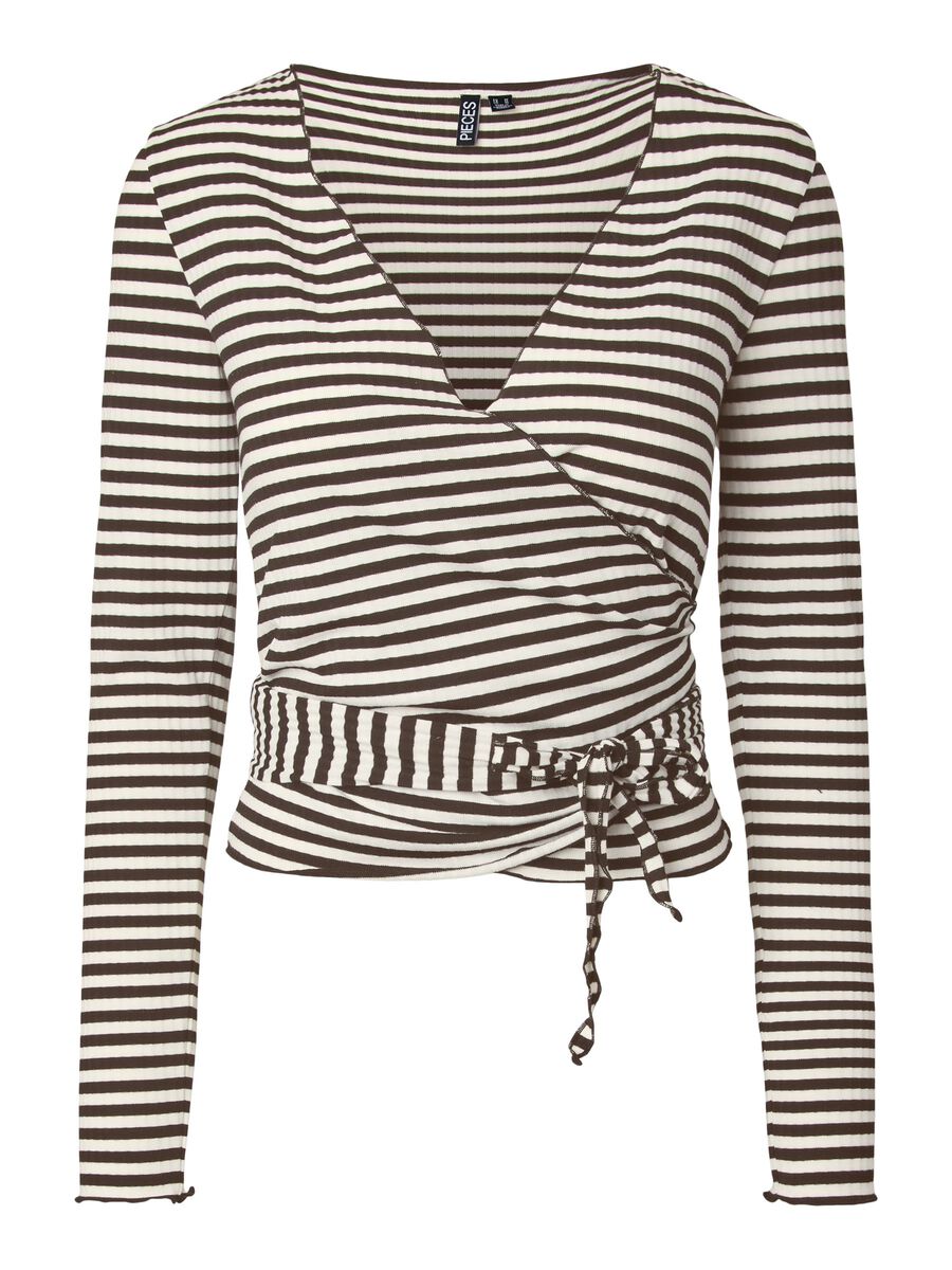 Product carousel image - PCLAYA WRAP TOP, Hot Fudge | 1