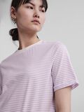 Pieces STRIPED COTTON O-NECK T-SHIRT, Bright White, highres - 17093747_BrightWhite_905895_006.jpg