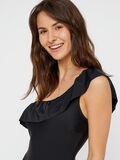 Pieces ONE-SHOULDER RUCHE BADPAK, Black, highres - 17093482_Black_661450_006.jpg