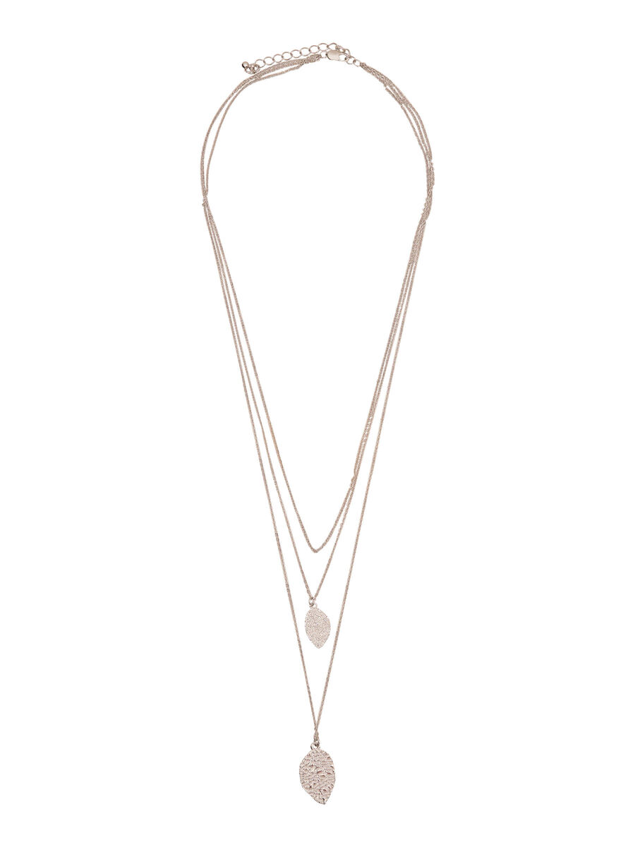 Pieces HANGER MET BLAD KETTING, Silver Colour, highres - 17097257_SilverColour_001.jpg