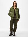 thumbnail Pceffi corduroy overhemd, colour: olivine, groene, volledig vooraanzicht