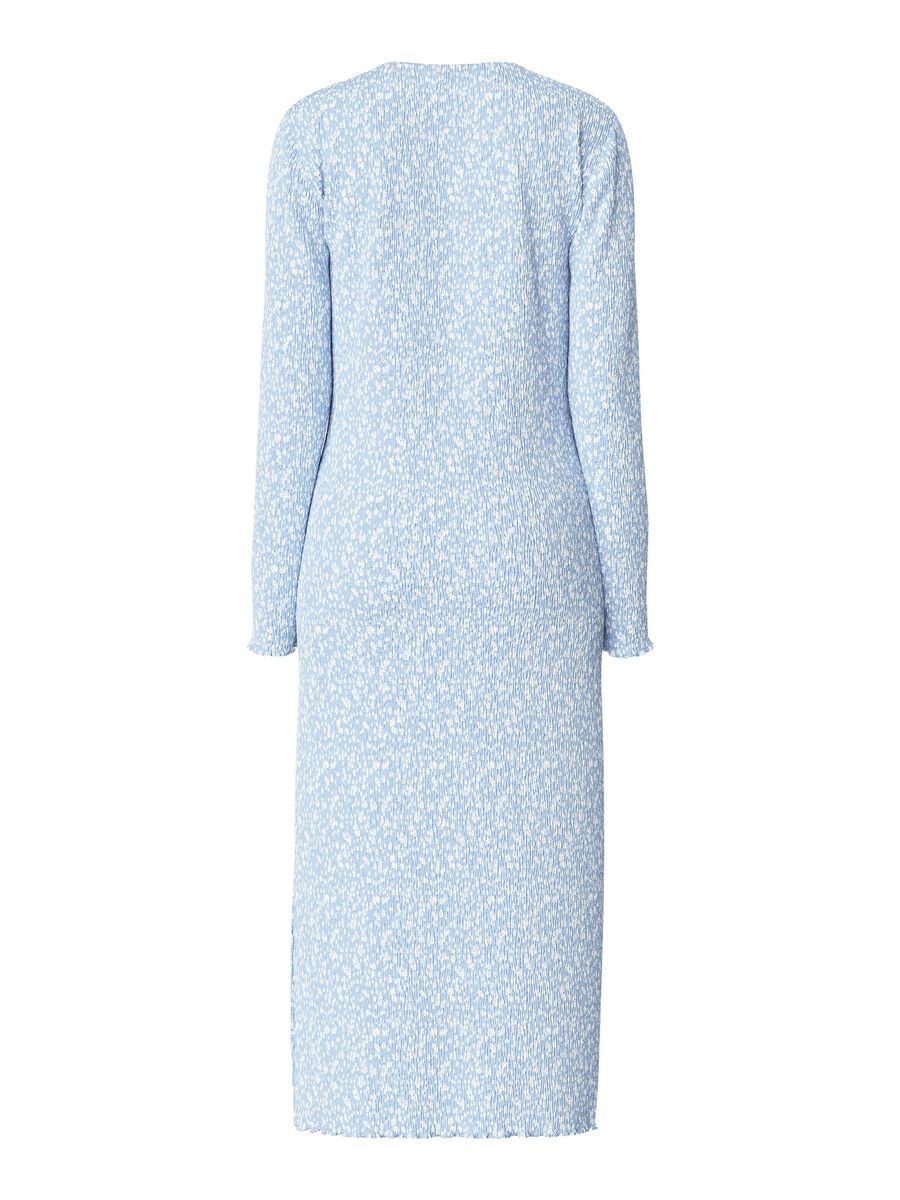 Pieces PCFLORA ROBE MI-LONGUE, Cashmere Blue, highres - 17154474_CashmereBlue_1152779_002.jpg