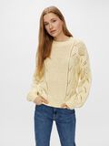 Pieces LONG SLEEVED KNITTED PULLOVER, Almond Oil, highres - 17110540_AlmondOil_003.jpg