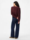Product image thumbnail - PCSILLY KNITTED CARDIGAN, Tawny Port | 2