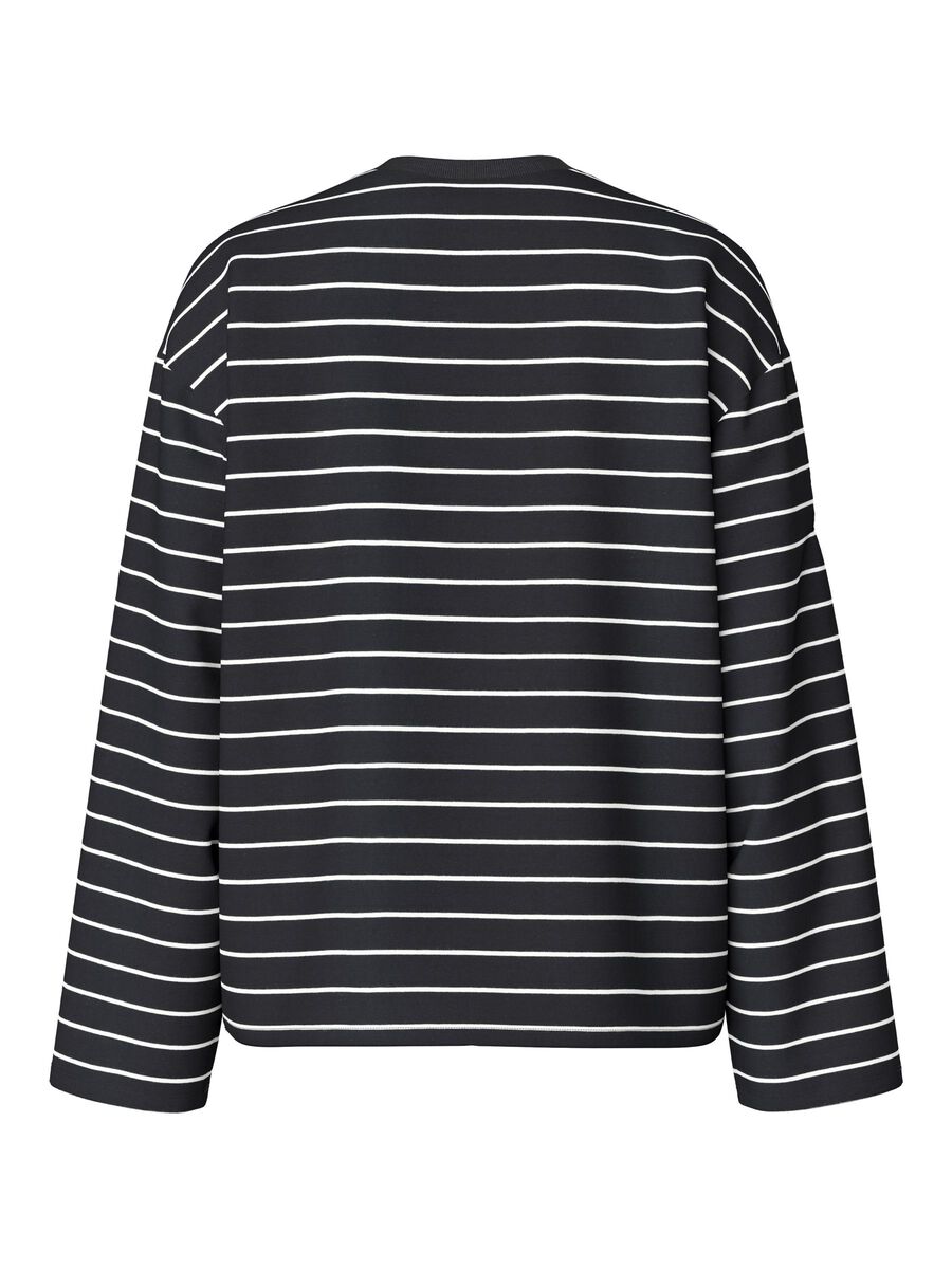 Carousel image - PCSADIE BARREL L&Aring;NG&Auml;RMAD T-SHIRT, Black | 7