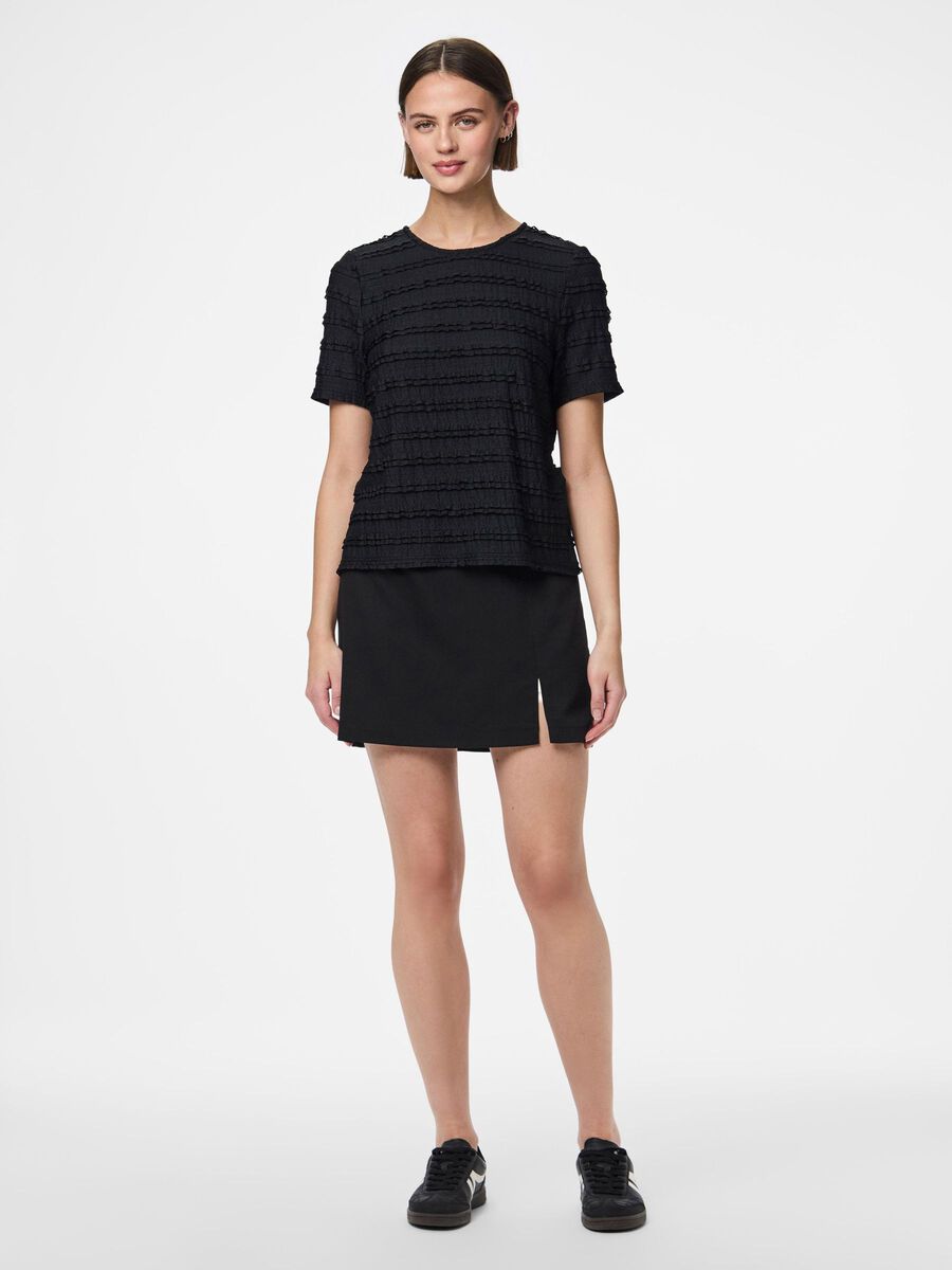 Carousel image - PCANINE TOP À MANCHES COURTES, Black | 3