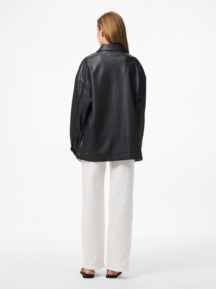 Pieces PCJAMILLA FAUX LEATHER JACKET, Black, highres - 17158956_Black_004.jpg