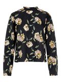 Pieces BLOMSTRETE LANGERMET BLUSE, Black, highres - 17111337_Black_834293_001.jpg