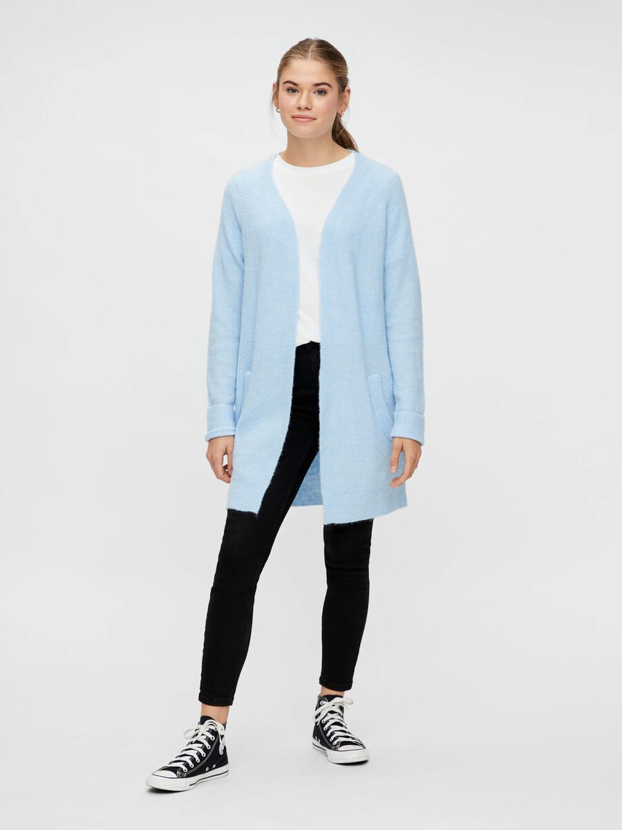 Carousel image - PCELLEN LONGLINE CARDIGAN, Cashmere Blue | 3