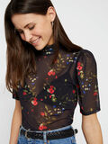 Pieces SEMI-TRANSPARANTE POFMOUW BLOUSE, Black, highres - 17106071_Black_006.jpg