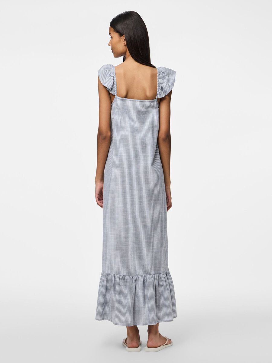 Pieces PCAPIA MIDI LINEN-BLEND DRESS, Coronet Blue, highres - 17155310_CoronetBlue_1161544_004.jpg