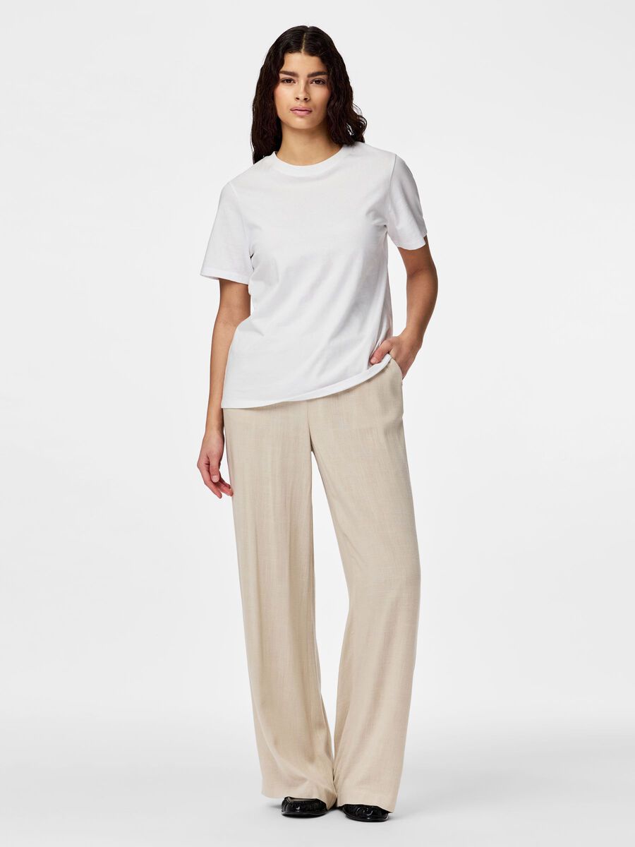 Carousel image - PCVINSTY HW WIDE-LEG TROUSERS, Silver Lining | 1