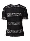 Product image thumbnail - PCMIRO LACE T-SHIRT, Black | 7