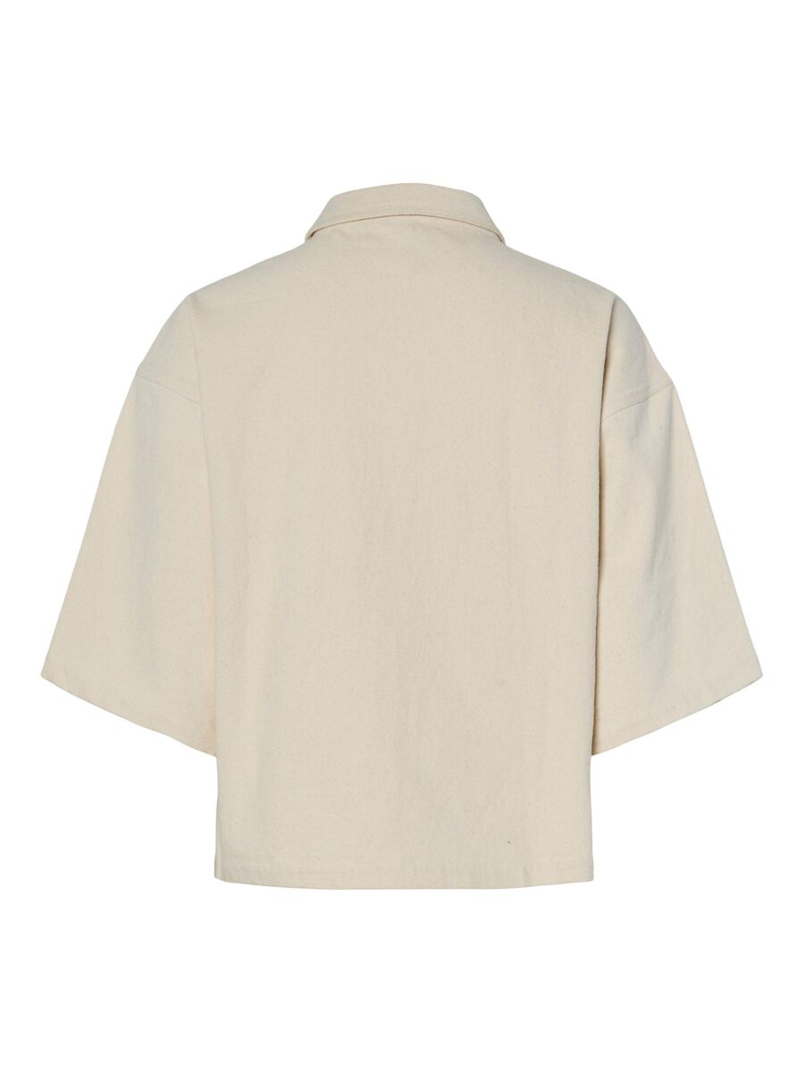 Pieces PCMILLA DENIMSKJORTE, Beige Denim, highres - 17161908_BeigeDenim_002.jpg