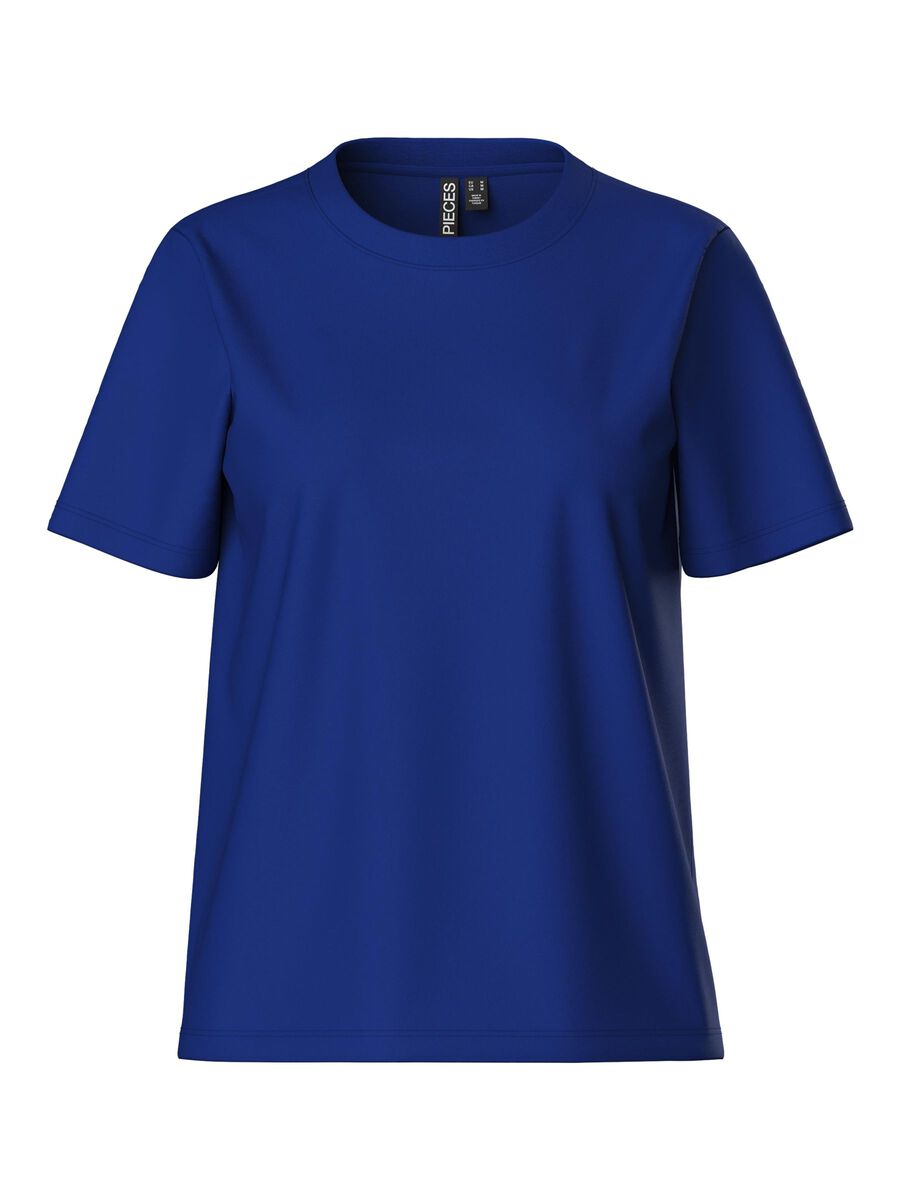Pieces PCRIA COTTON T-SHIRT, Mazarine Blue, highres - 17140802_MazarineBlue_001.jpg