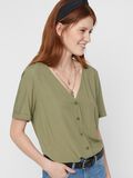 Pieces BUTTON-UP SHORT SLEEVED TOP, Deep Lichen Green, highres - 17100686_DeepLichenGreen_006.jpg