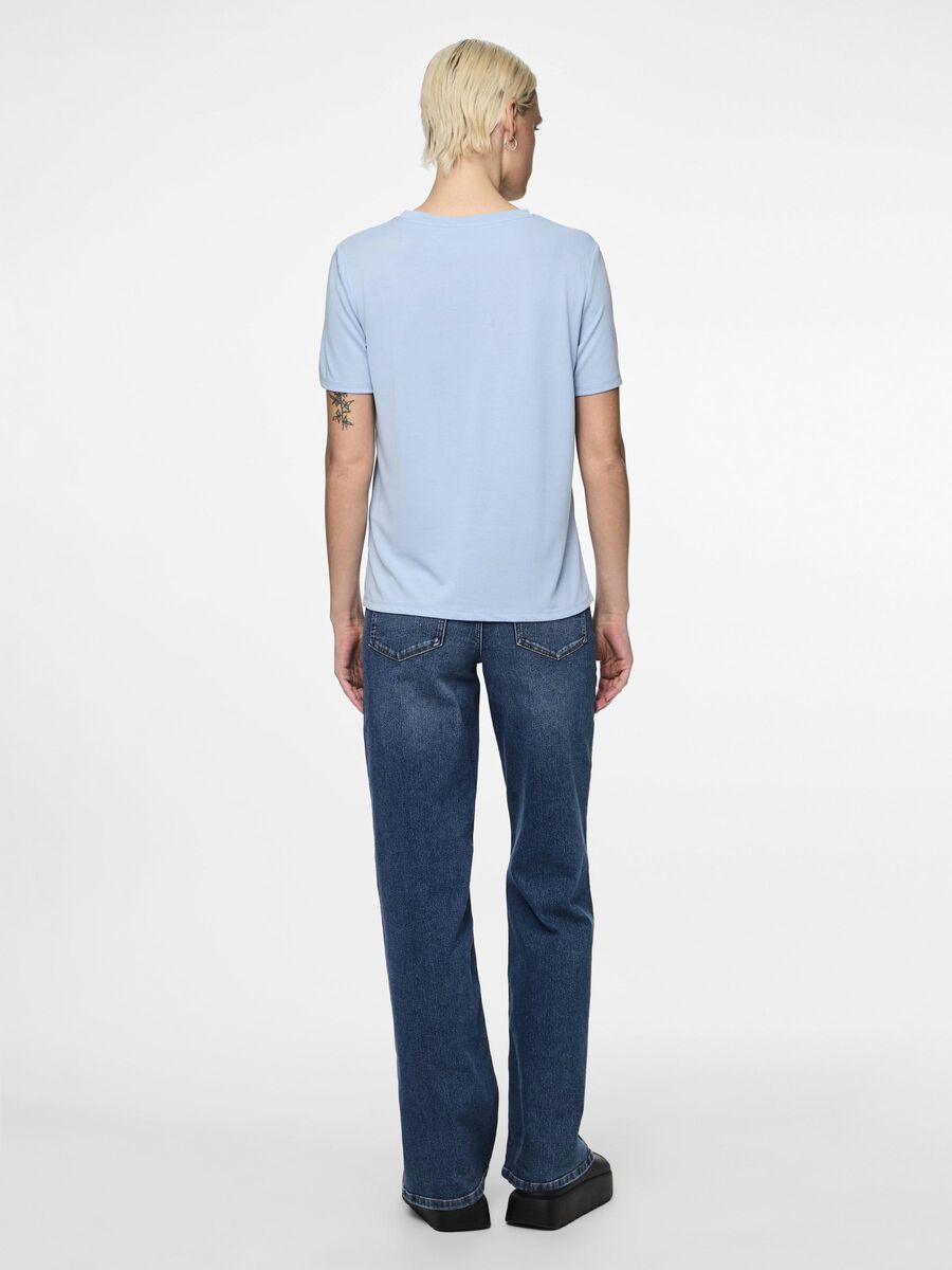 Pieces PCANORA T-SHIRT, Blue Bell, highres - 17148789_BlueBell_004.jpg