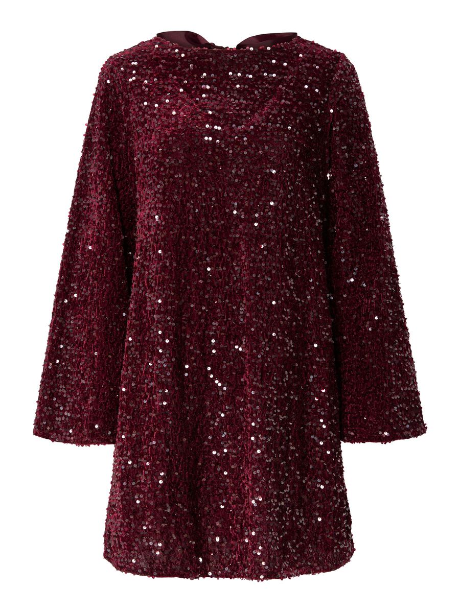 Carousel image - PCKAM SEQUIN MINI DRESS, Tawny Port | 1