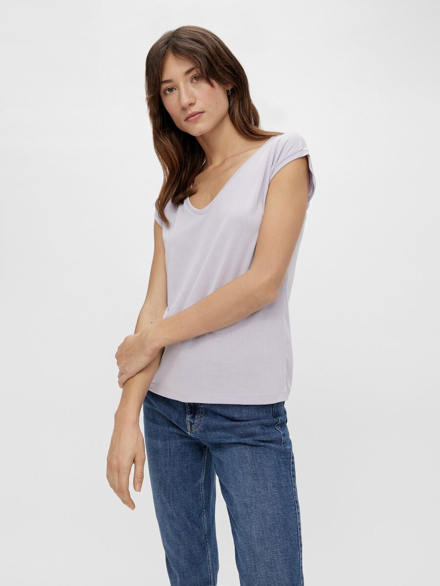 Carousel image - PCKAMALA T-SHIRT, Purple Heather | 1