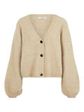 Pieces BALLOON-SLEEVE KNITTED CARDIGAN, White Pepper, highres - 17100157_WhitePepper_001.jpg