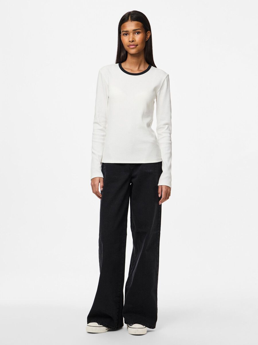 Pieces PCMAY LONG SLEEVED TOP, Bright White, highres - 17154481_BrightWhite_1159506_005.jpg