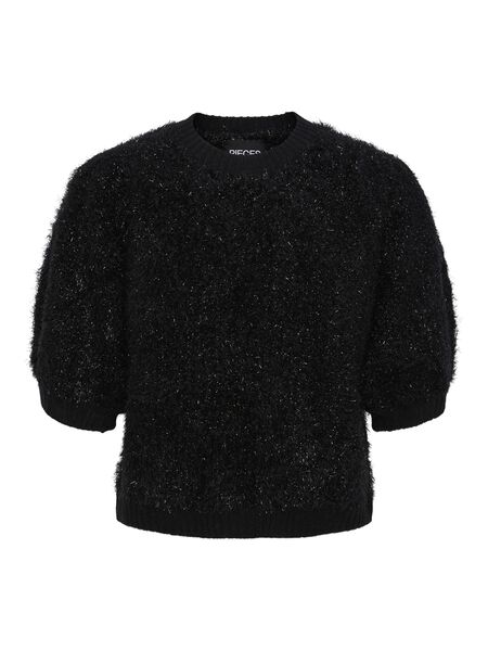 Pieces PCFEE KNITTED TOP, Black, highres - 17145408_Black_001.jpg