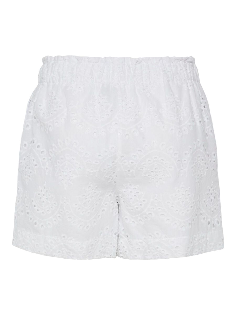 Pieces PCVILDE - BRODERIE ANGLAISE SHORT, Bright White, highres - 17154745_BrightWhite_002.jpg