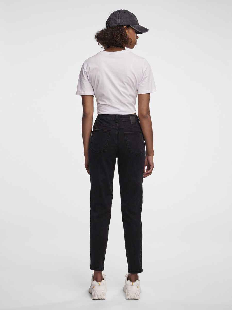 Pieces PCKESIA HW MOM JEANS, Black Denim, highres - 17102089_BlackDenim_004.jpg