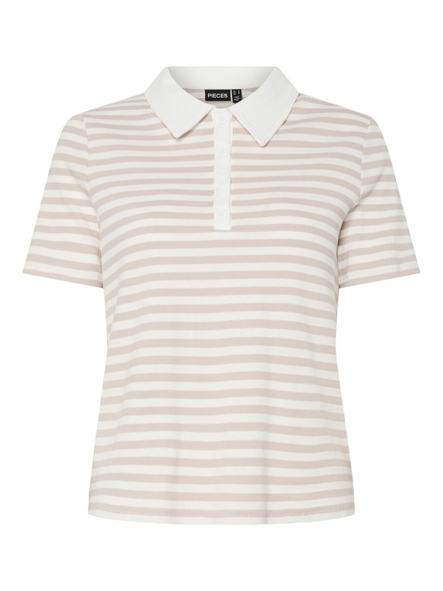 Pieces PCDONNA RIB POLO TOP, Silver Gray, highres - 17161306_SilverGray_1222831_001.jpg