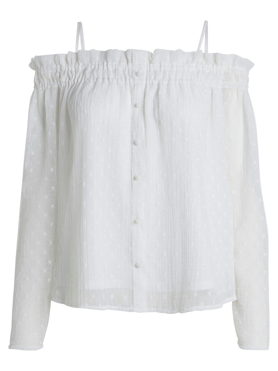 Pieces MANCHES LONGUES ÉPAULES DÉNUDÉES BLOUSE, Bright White, highres - 17089959_BrightWhite_001.jpg