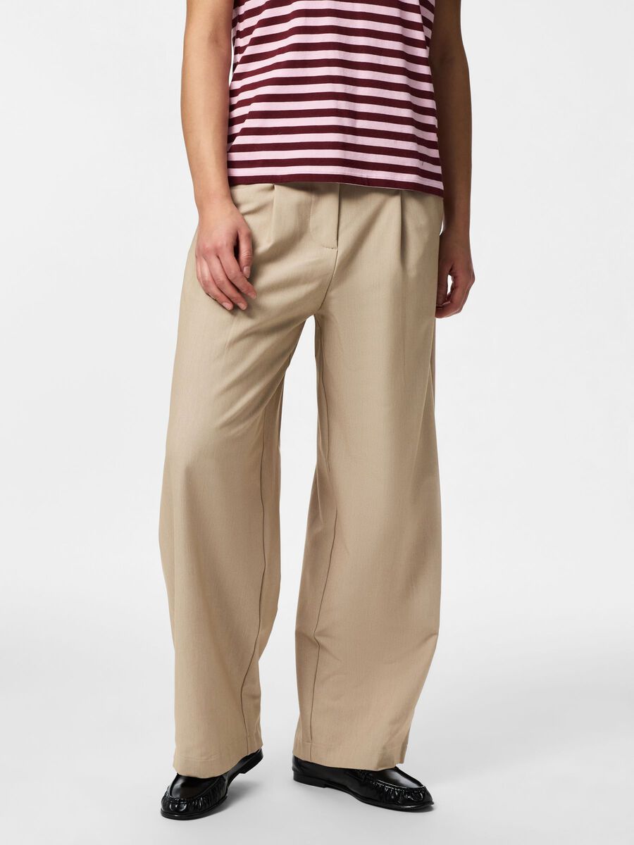 Product carousel image - PCBOSELLA MW BARREL TROUSERS, White Pepper | 1