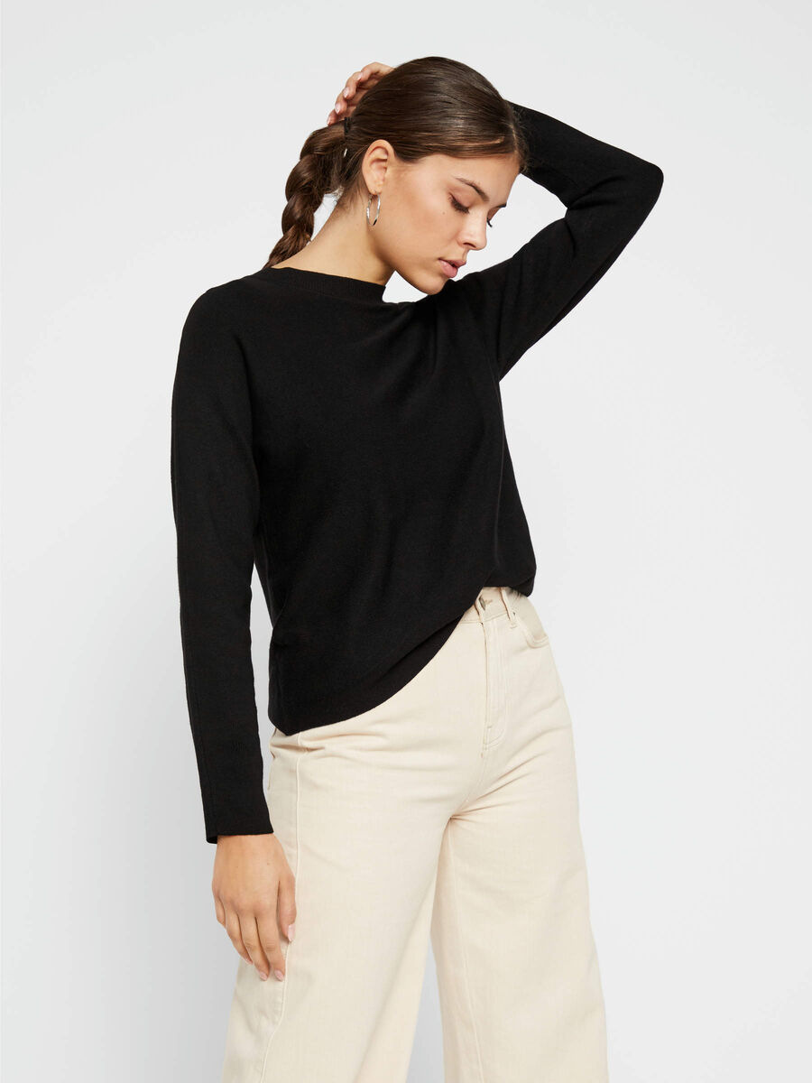 Pieces KNITTED PULLOVER, Black, highres - 17102589_Black_003.jpg
