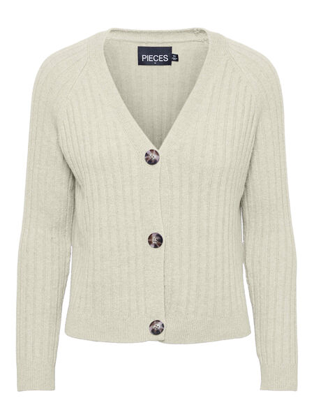 Pieces PCCAVA KNITTED CARDIGAN, Whitecap Gray, highres - 17126259_WhitecapGray_001.jpg