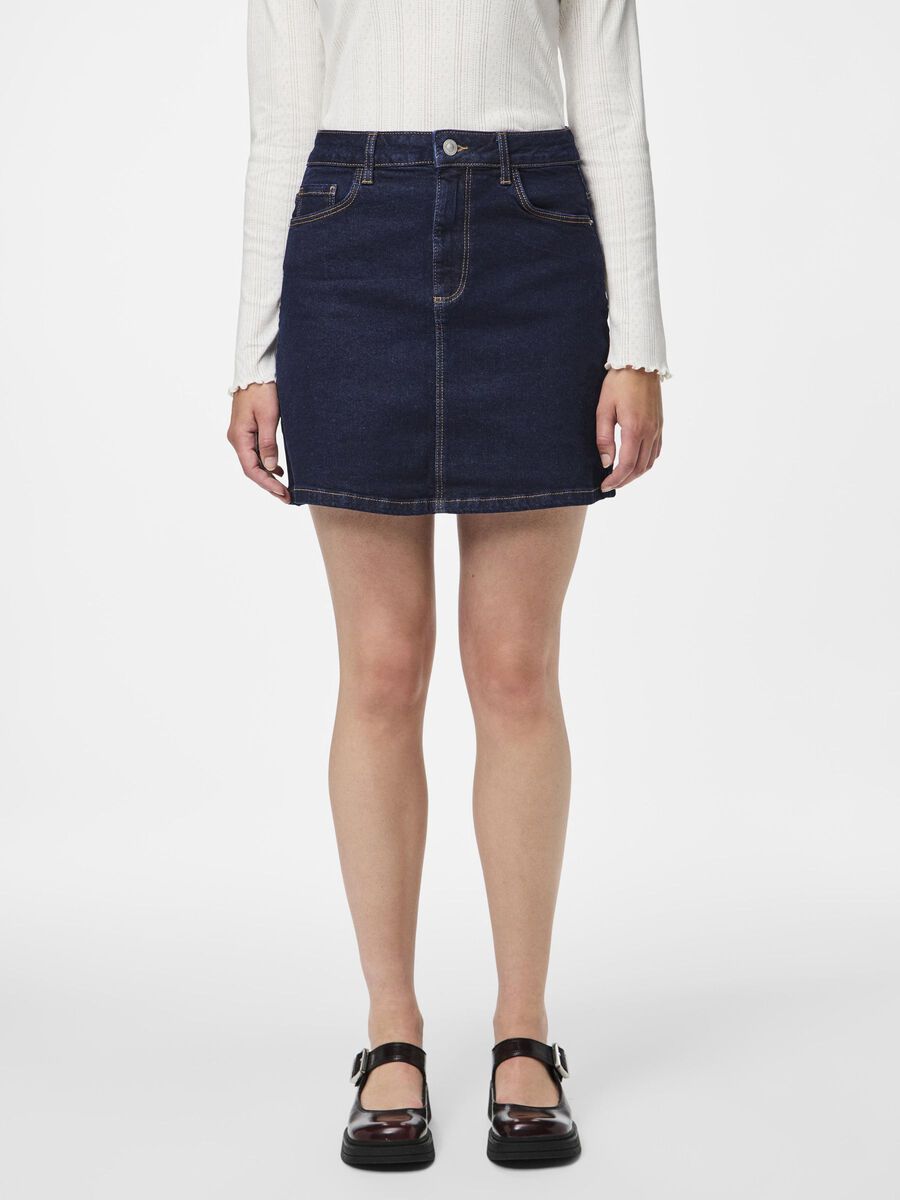 Pieces PCJUNA DENIM ROK, Dark Blue Denim, highres - 17156858_DarkBlueDenim_003.jpg