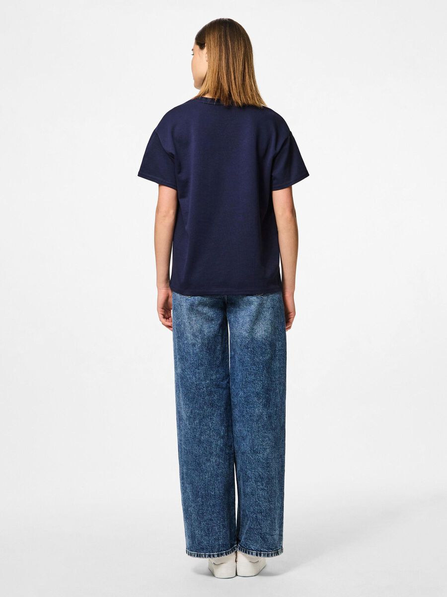 Pieces T-SHIRT OVERSIZE, Maritime Blue, highres - 17146654_MaritimeBlue_004.jpg