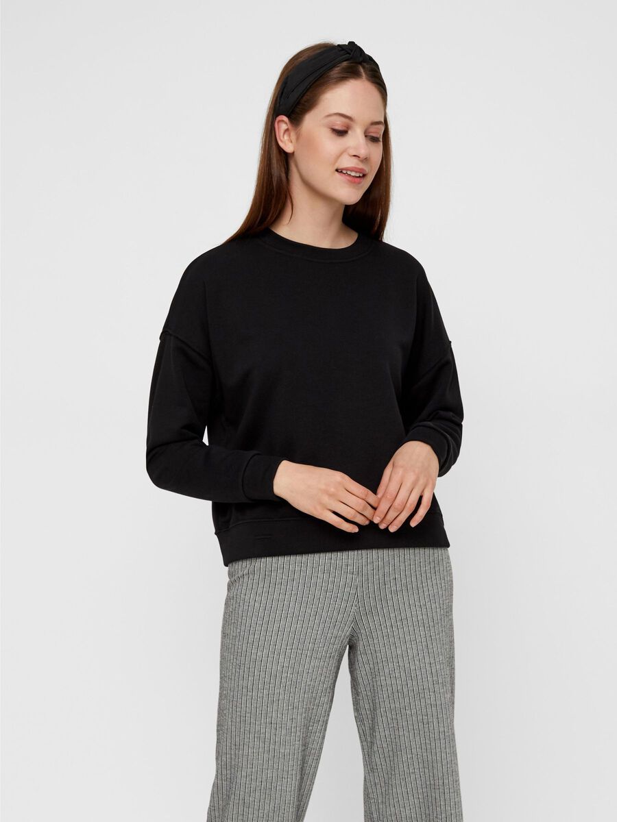 Product carousel image 1 DROPPED SHOULDER SWEATSHIRT, Black