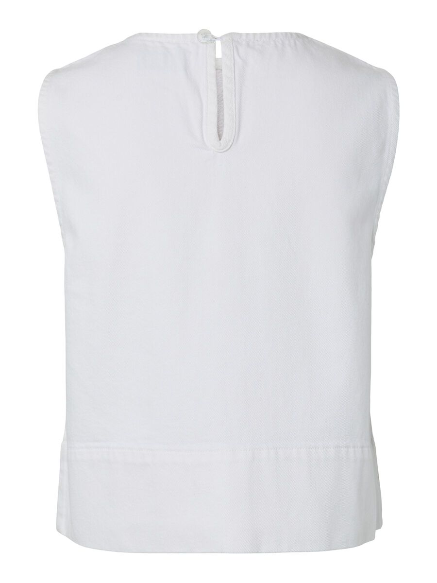 Product carousel image - PCSKY DENIM VEST, Bright White | 2