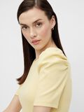 Pieces PUFF SLEEVED RIB TOP, Pale Banana, highres - 17110522_PaleBanana_820185_006.jpg