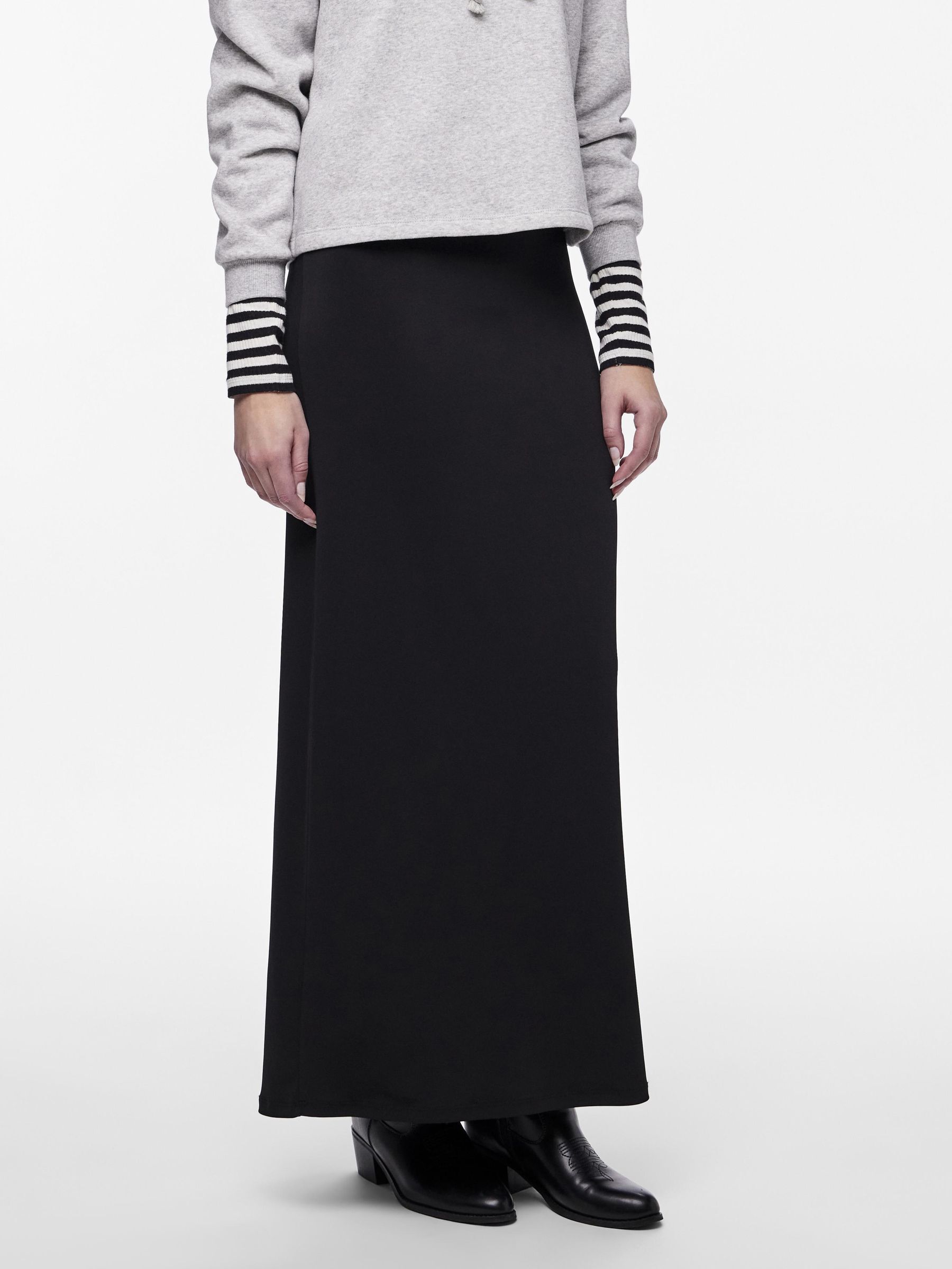 PCSILLE MAXI ROK Zwart PIECES Nederland